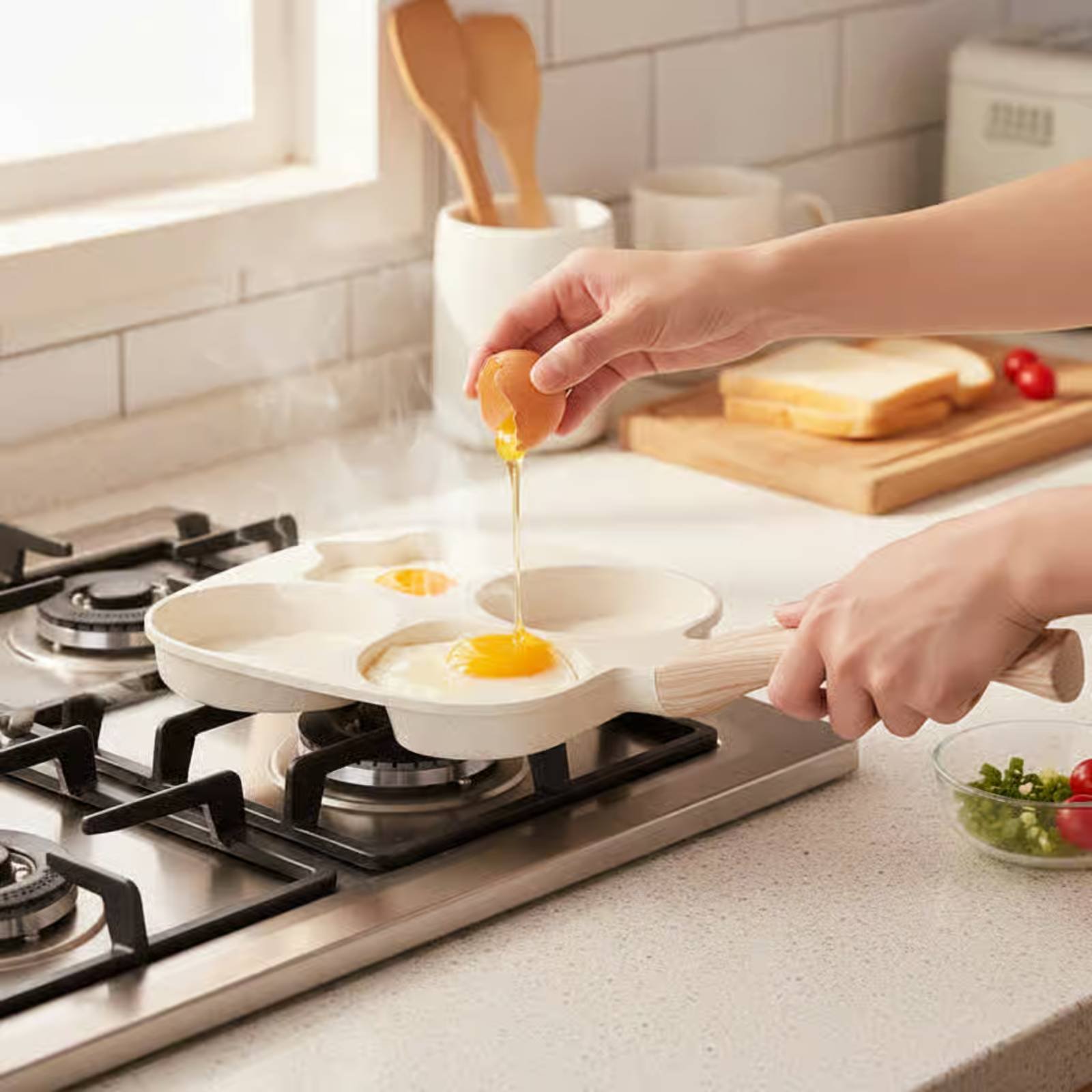 Induction Cooker - مقلاة إفطار غير لاصقة طويلة الأمد