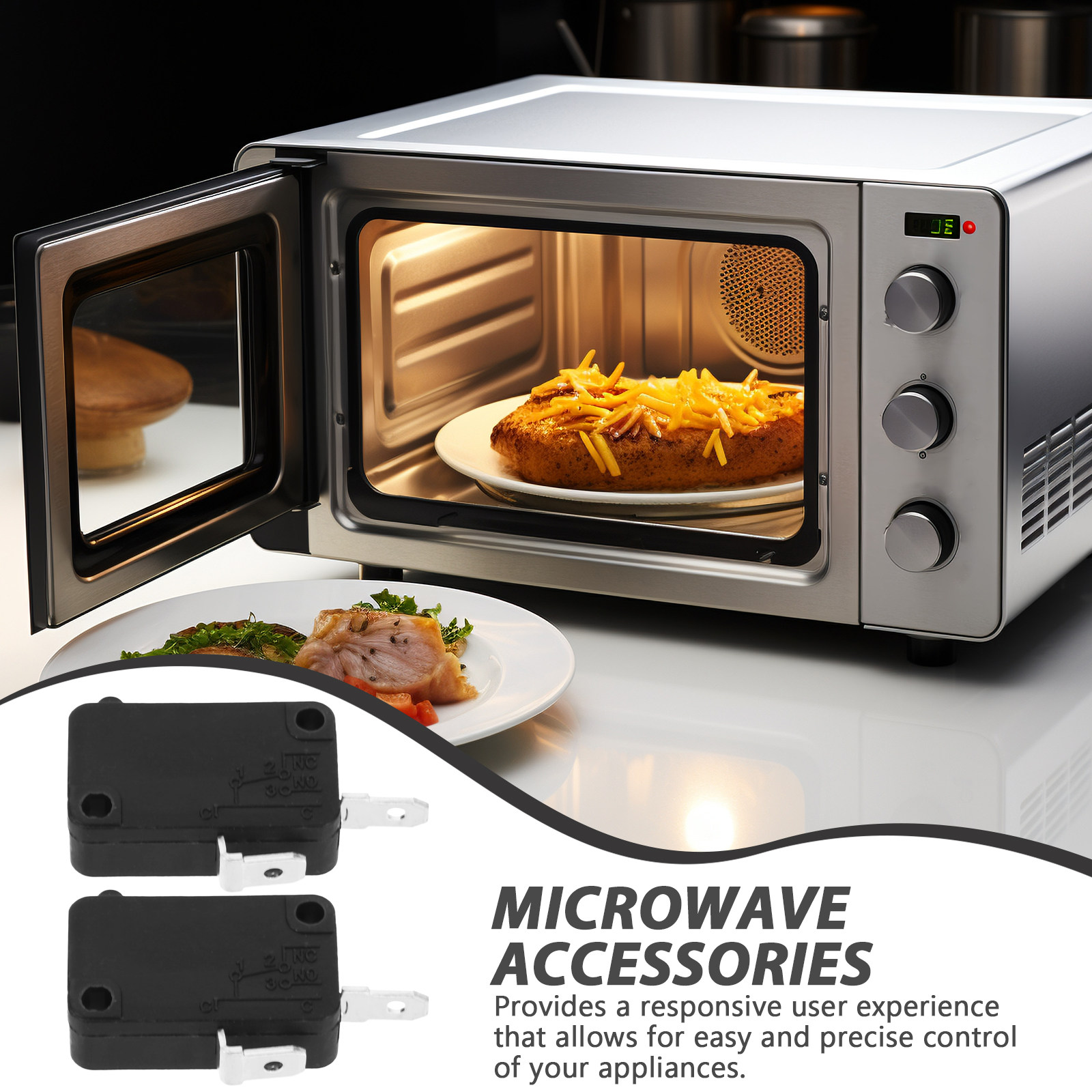 قطعتان من مفتاح الميكرو عادةً  - مراجعة Microwave Oven وسعره